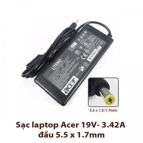 Sạc Laptop - Adapter Laptop ACER 19V 3.42A